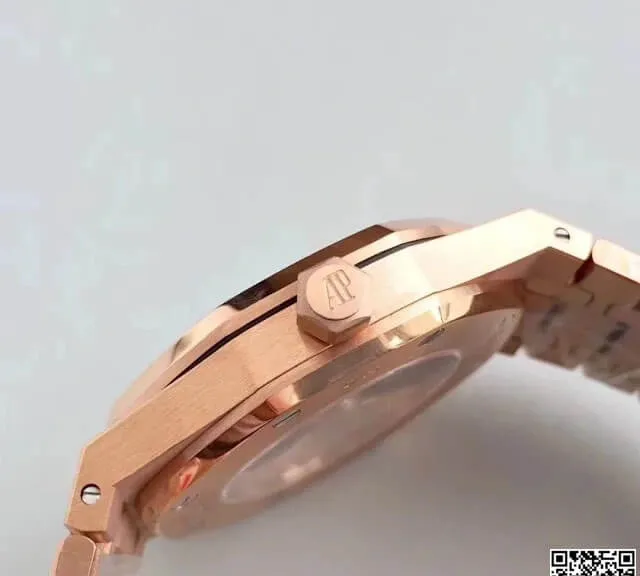 Audemars Piguet Royal Oak 15400OR.OO.1220OR.03 JF Factory 1:1 Best Edition Replica Watch Gold Strap